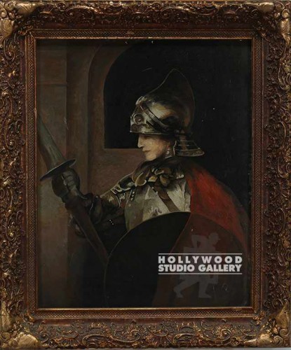 26X21 KNIGHT W/SWORD GOLD ORNATE FR