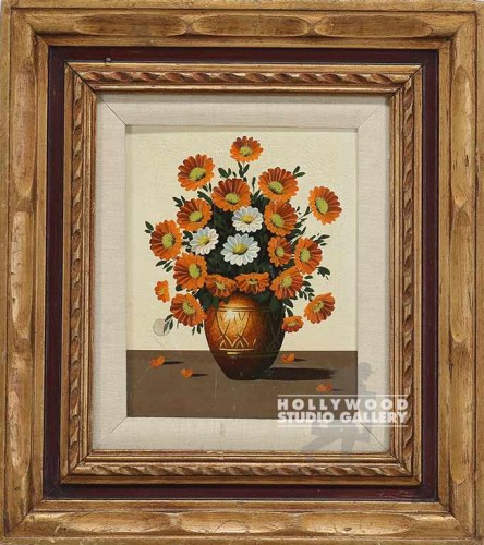 16X18 VINTAGE FLORAL STILLIFE/BRWN
