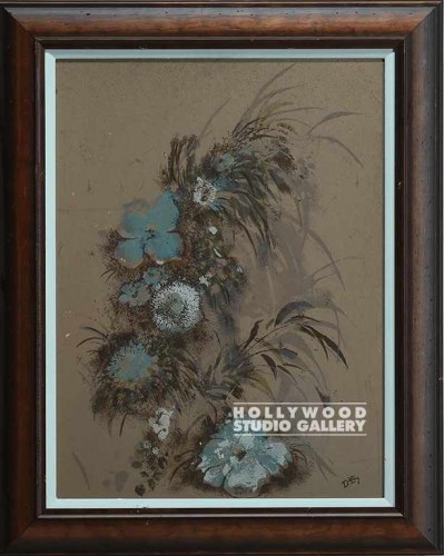 29X23 PERIOD FLORAL/BLUE BRWN FRM