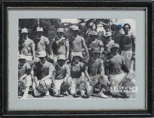 10x13 B/W Baseball Photo Black Fram