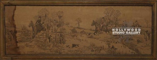 24X61 HUNT TAPESTRY-FRMED W/STAIN