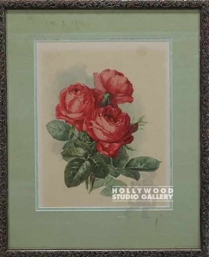 22x18 Green Mat/Roses