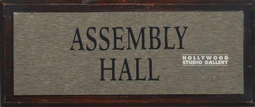 6X18 ASSEMBLY HALL/WOOD SIGN