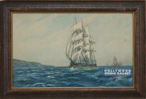 17X25 NAUTICAL PAINTING/BRWN FRM