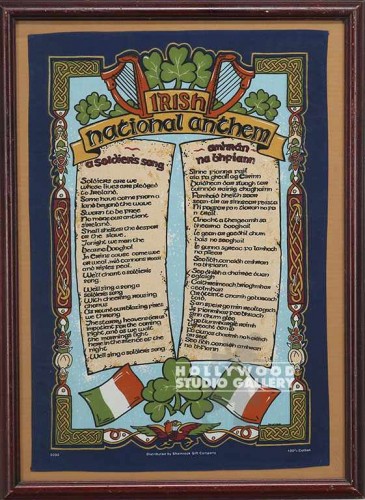 30X22 IRISH NATIONAL ANTHEM/WOOD FR