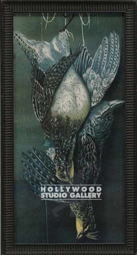 22X12 HANGING DEAD QUAILS/BRWN FRM