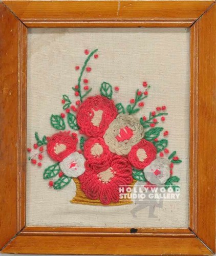 14X12 YARN/FLOWER BASKET/FRAMED