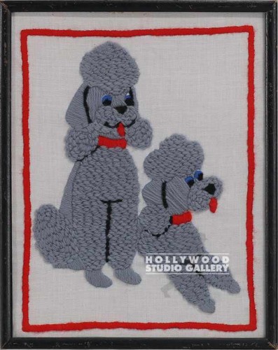 15X12 NEEDLEPOINT/GRAY POODLES