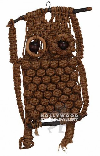 HANGING OWL MACRAME W/BEADS