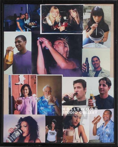 21X17 PARTY PEOPLE COLLAGE/BLCK FRM