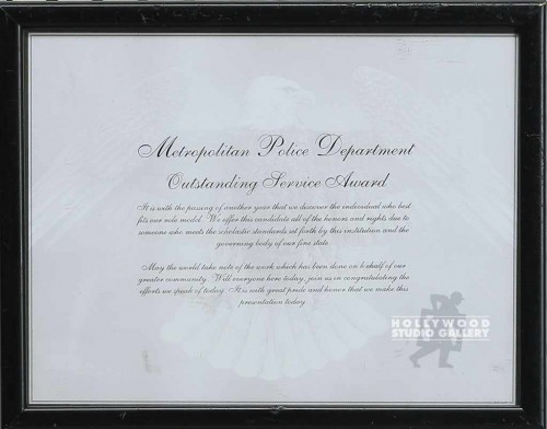 9X12 MET/POLICE DEPT./CERTIF