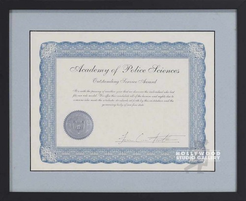 12X14 ACADEMY POLICE SCIENCE CERTIF