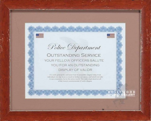 13X16 POLICE DEPT./OUTSTND/CERTIF