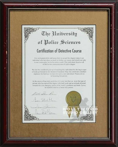 13X16 UNIVER/CERTIF DETECTIVE/COURS