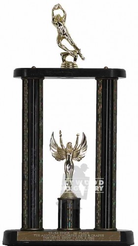 18" TROPHY/POLICE MAN W/ WINGED WOM