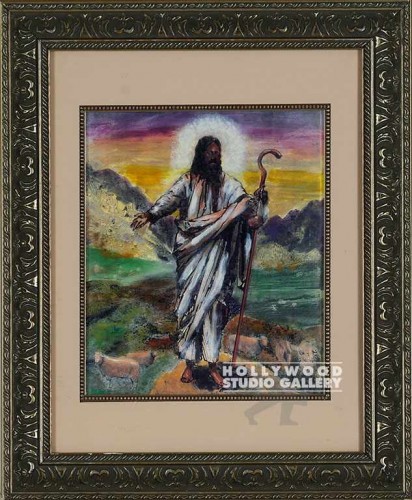 18X22 JJ/BLACK JESUS W/SHEEP
