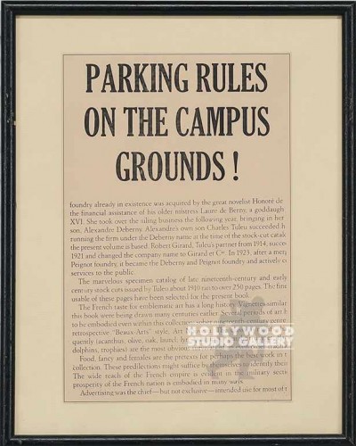 15X12 PARKING RULES ON CAMPUS