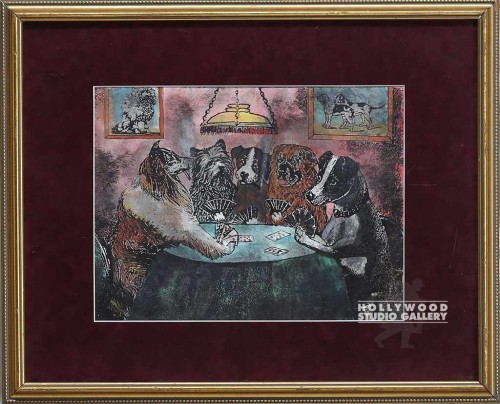 18X22 JJ/DOGS PLAYING POKER