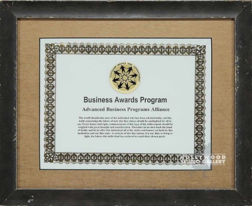 16X13 BUSINESS/PROG W/SEAL/CERTIF