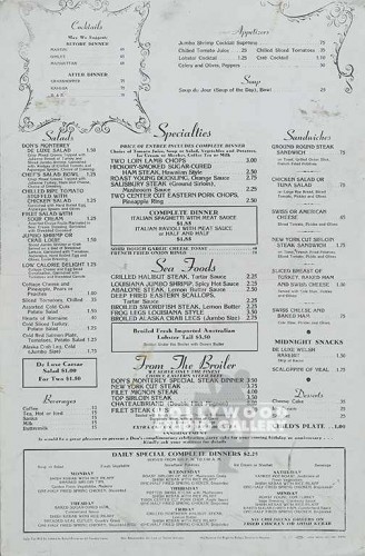 19X12 MENU/MOUNTED