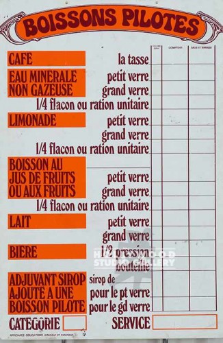 24X16 CAFÉ MENU IN FRENCH