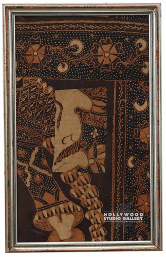 22X14 BROWN MUDCLOTH SILVR FRM