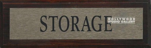 4X12 STORAGE BRASS PLAQUE/WOOD