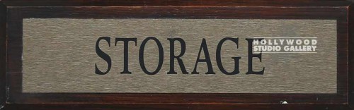 4X12 STORAGE BRASS PLAQUE/WOOD