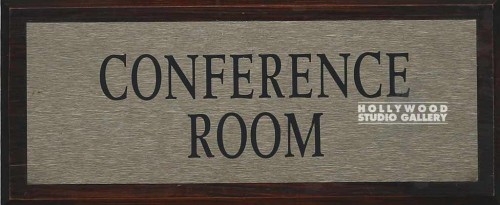 6X14 CONF. RM BRASS PLAQUE/WOOD