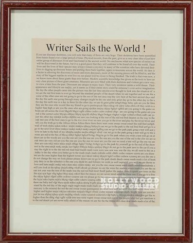 12X9 BRWN FRM/WRITER SAVES THE WRLD