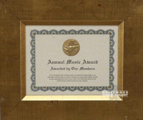 14X17 ANNUAL MUSIC AWARD/FRAMED
