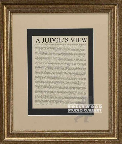 22X19 GLD WOOD FRM/ A JUDGE`S VIEW