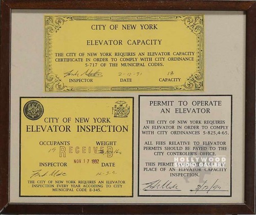 8x10 ELEVATOR PERMIT