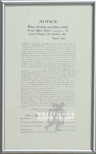 7X11 SILVER FRAME CHECK OUT NOTICE