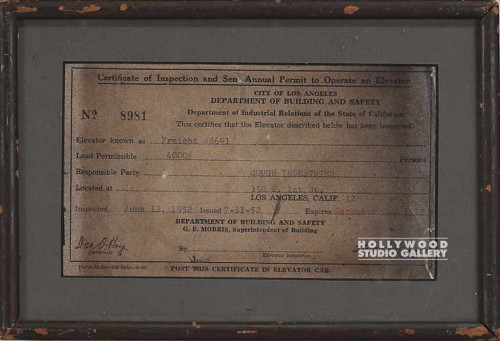 7X10 PERIOD/ELEVATOR PERMIT