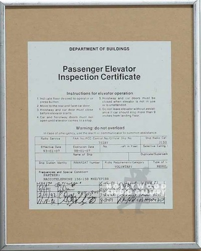 10X9 PASENGER ELEVATOR/CERTIF