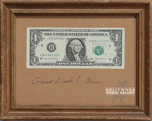 8X9 DOLLAR BILL BROWN FRAME