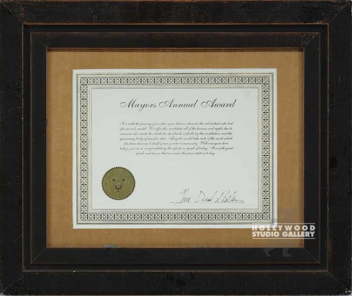 16X18 MAYOR`S ANNUAL/CERTIF