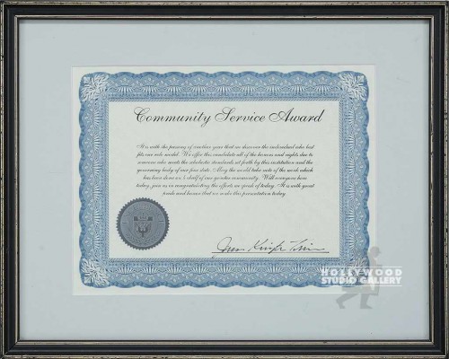12X15COMMUNITY SERVICE AWARD