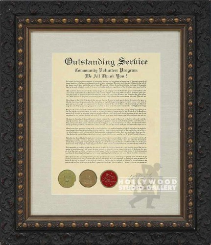 20X24 OUTSTANDING SERVICE CERTIF