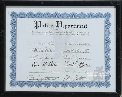 9X12 POLICE DEPT./MULTIPLE SIG/CERT