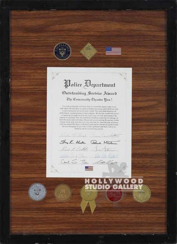 18X24POLICE DEPARTMENT CERTIF