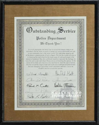 12X15 OUTSTANDING SERVICE CERTIF..