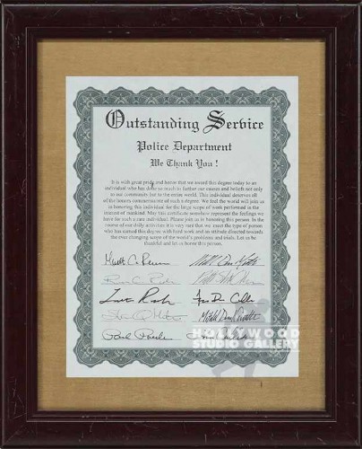 13X16 OUTSTANDING SERVICE CERTIF..