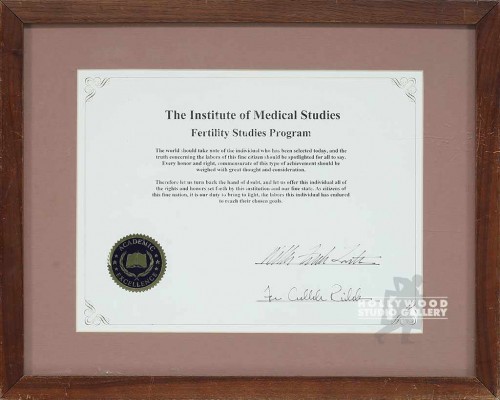12X15 MEDICAL STUDIES CERT.