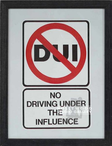 10X13 BLACK FRAME DUI SIGN