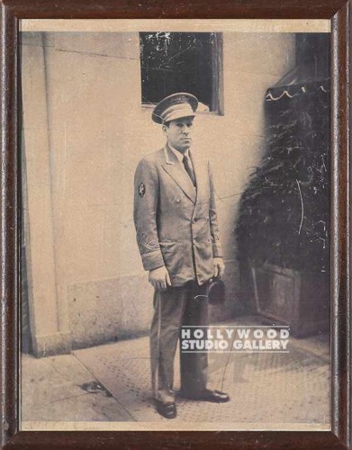 9x12 B/W PHOTOGRAPH OF DOORMAN
