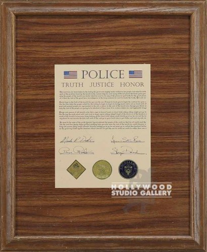 18X22 POLICE CERTIFICATE