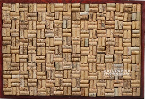 32X21 FRAMED CORK COLLAGE/BRWN FRM