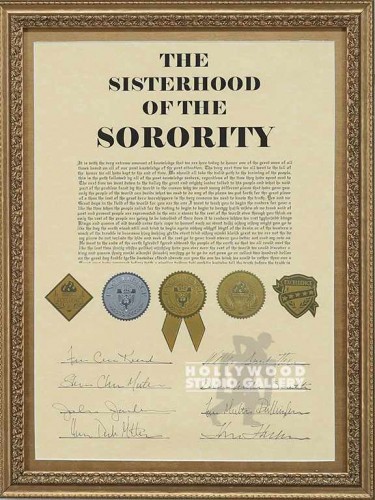 19X14 SISTERHOOD SORORITY/CERTIF